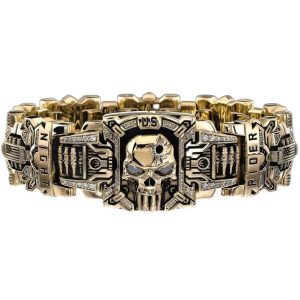 Anneau Tete de Mort Dore 1