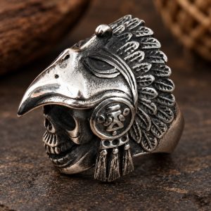 Bague Tête de Mort Chayton | Acier