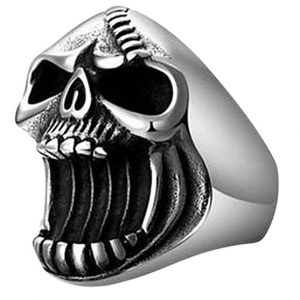 Bague Tête De Mort Décapsuleur