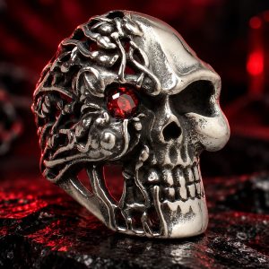 Bague Tête de Mort Démoniaque | Acier