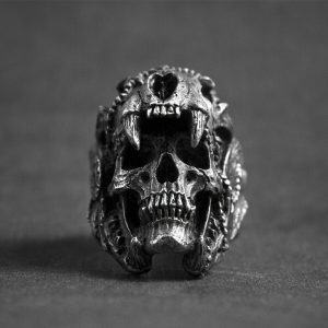 Bague Tête de Mort Berserker