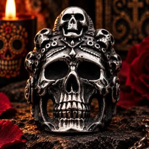 Bague Tête de Mort Fascination Suprême Acier