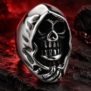 Bague Tête de Mort Faucheuse Imprévisible | Acier