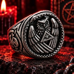 Bague Tête de Mort Hibou Maléfique | Acier