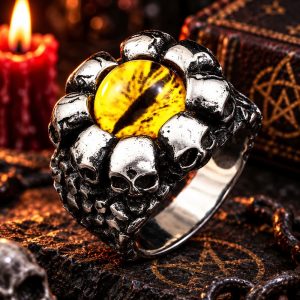 Bague Tête de Mort Sauron le Maléfique | Acier