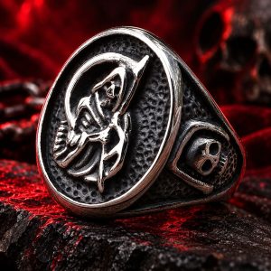 Bague Tête de Mort Faucheuse Infernale | Acier