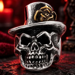 Bague Tête de Mort Chapeau Magique | Acier