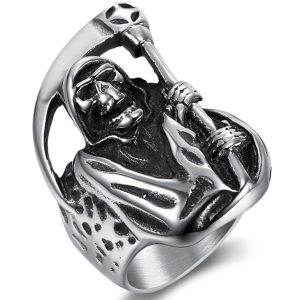 Bague Tete de Mort Faucheuse Joyeuse