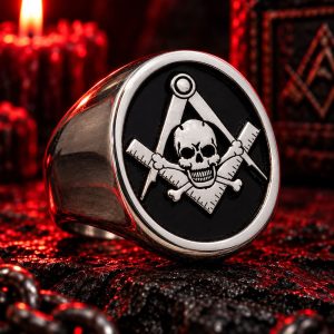 Bague Tête de Mort Maçonnique Argent