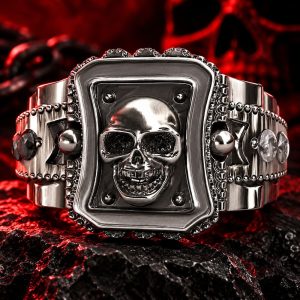 Bague Tête de Mort Motard Intrépide | Acier
