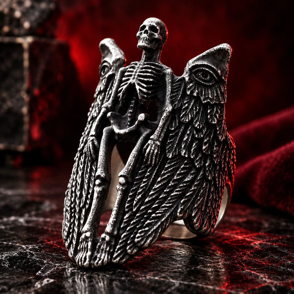 Bague Squelette Ailé