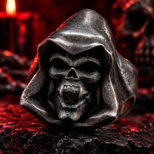 Bague Tête de la Grande Faucheuse Noire